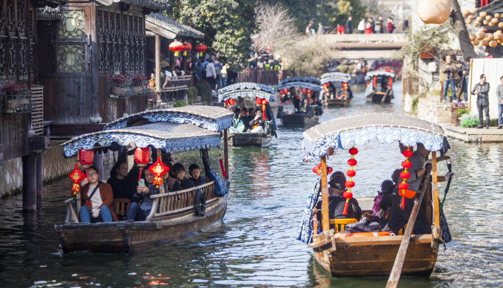 Boat tours offer scenic views of Huzhou old town